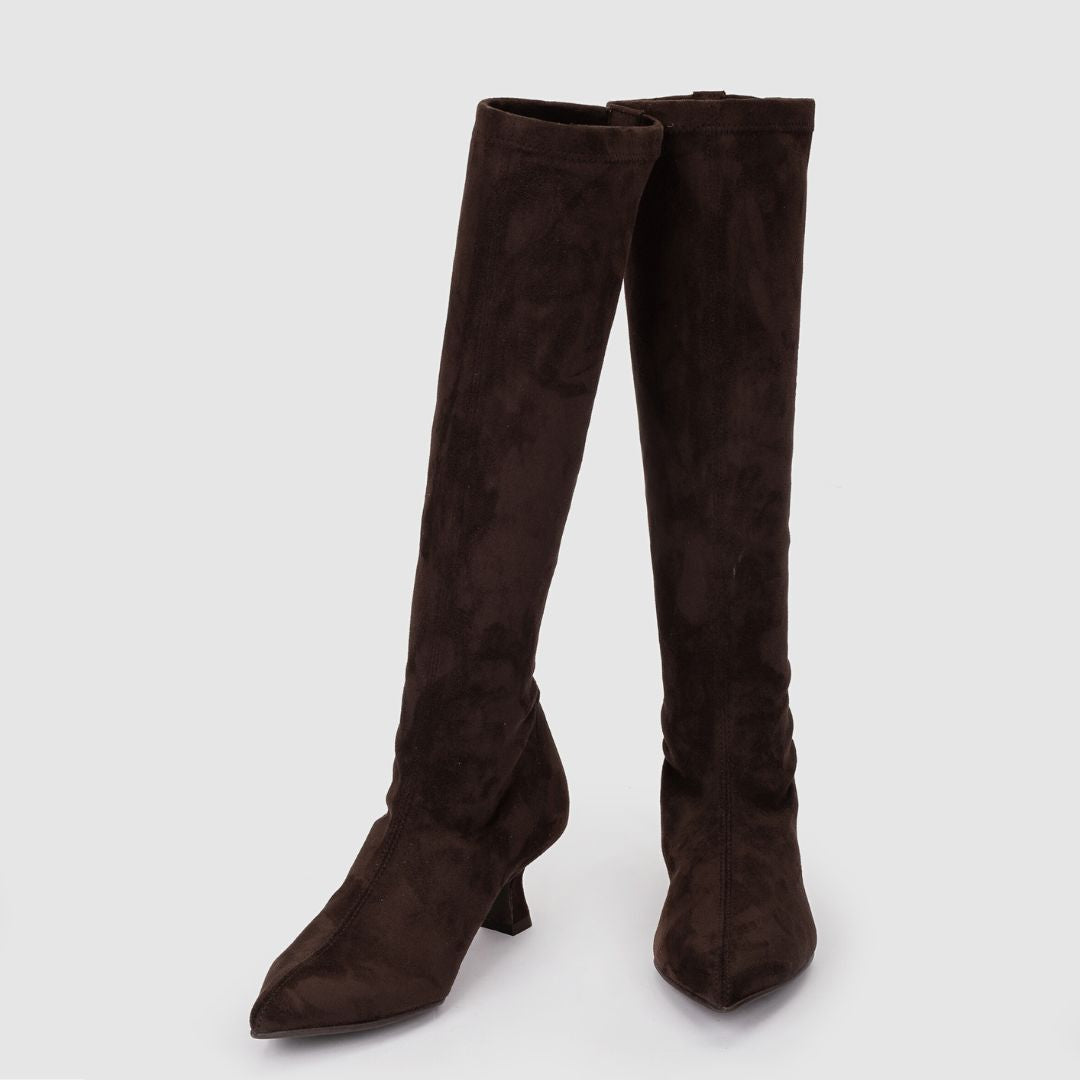 Pedro Miralles NIAMH Chocolate Knee Suede High Boots