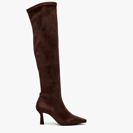 Pedro Miralles NIAMH Czekoladowe Zamszowe Kozaki do Kolan