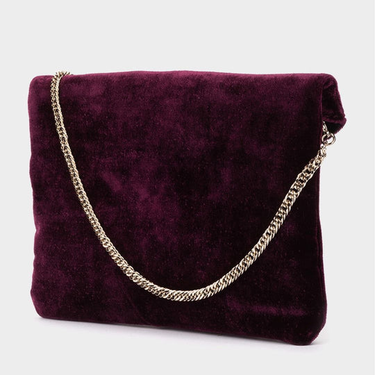 Pedro Miralles MOS Burgundy Envelope Clutch
