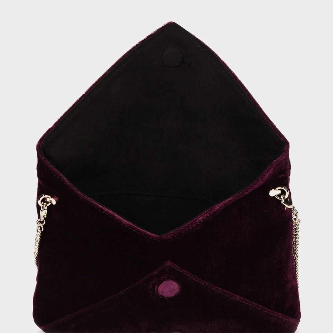 Pedro Miralles MOS Burgundy Envelope Clutch