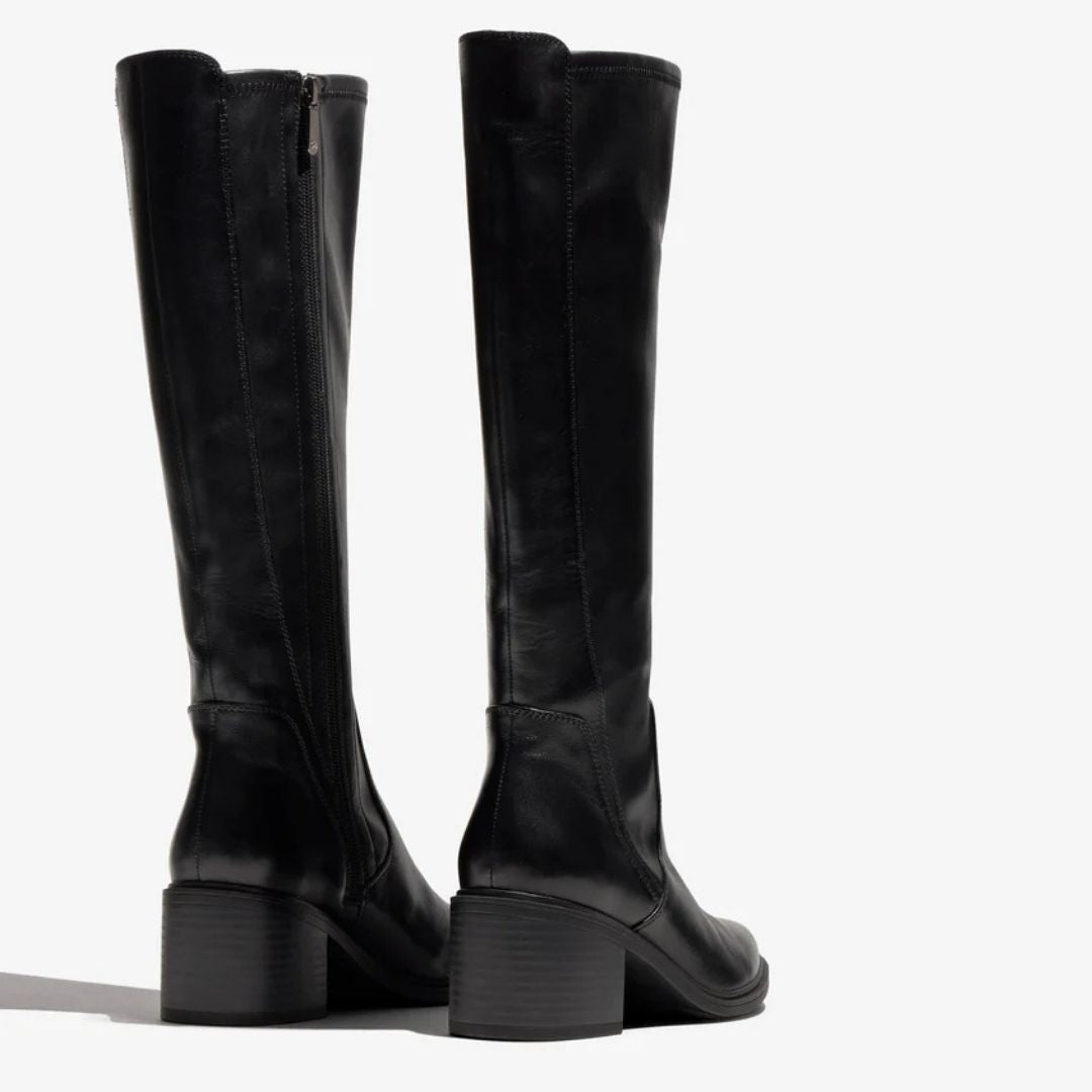Regarde Le Ciel ELETTRA Black Leather Knee-High Boots
