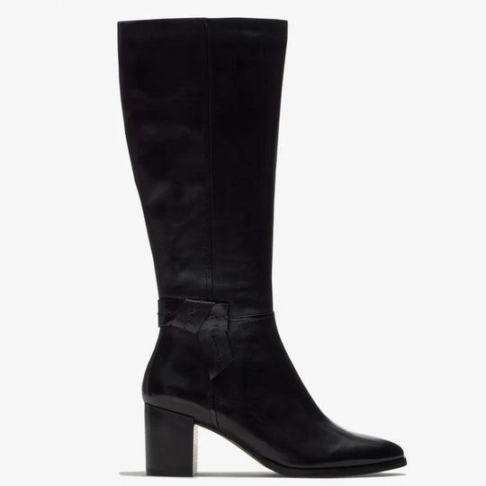 Regarde Le Ciel JOAN Black Leather Knee-High Boots