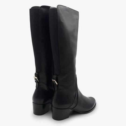 Regarde Le Ciel JOLENE Black Leather Knee-High Boots