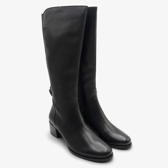 Regarde Le Ciel JOLENE Black Leather Knee-High Boots