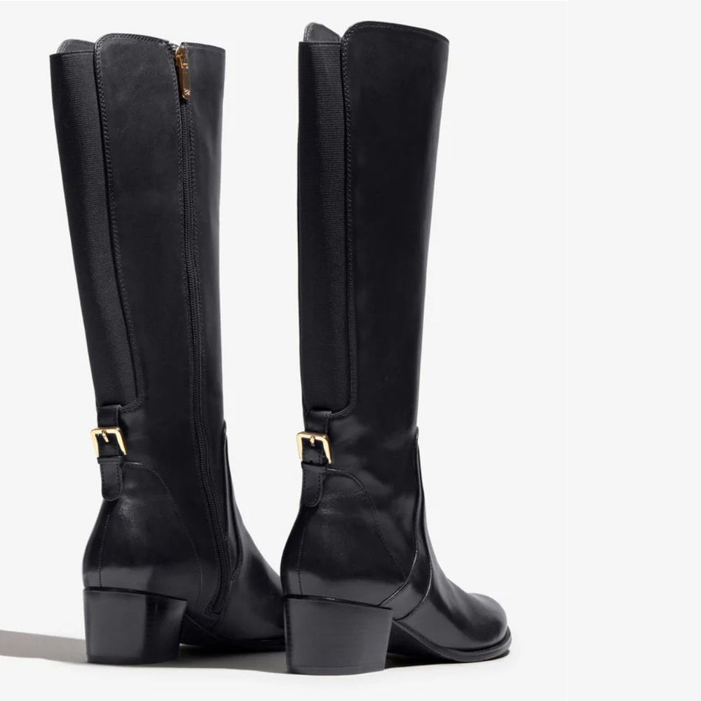 Regarde Le Ciel JOLENE Black Leather Knee-High Boots
