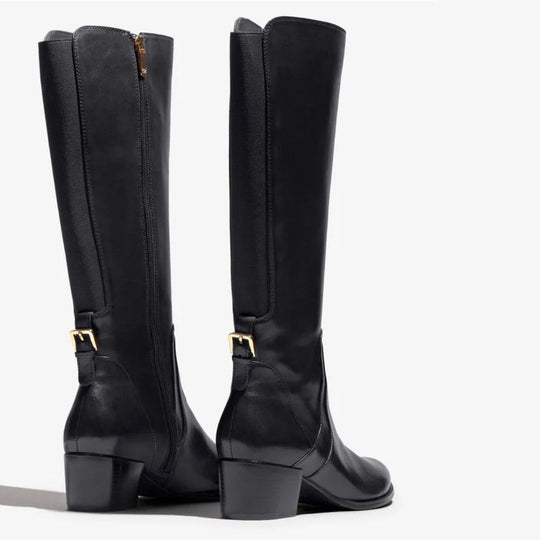 Regarde Le Ciel JOLENE Black Leather Knee-High Boots
