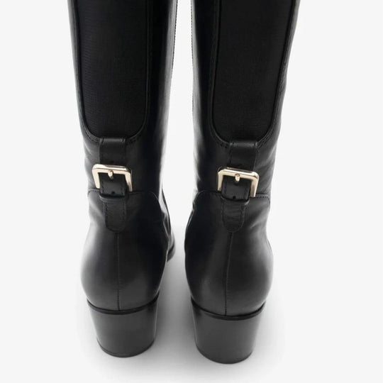 Regarde Le Ciel JOLENE Black Leather Knee-High Boots