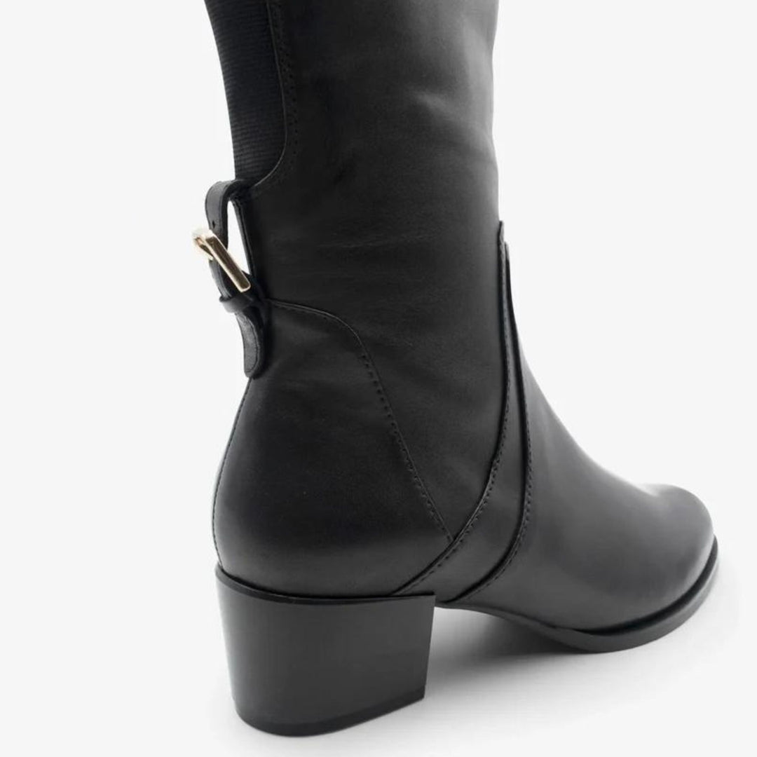 Regarde Le Ciel JOLENE Black Leather Knee-High Boots