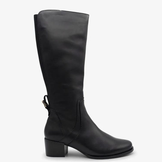 Regarde Le Ciel JOLENE Black Leather Knee-High Boots