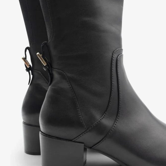 Regarde Le Ciel JOLENE Black Leather Knee-High Boots