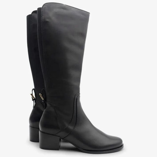 Regarde Le Ciel JOLENE Black Leather Knee-High Boots