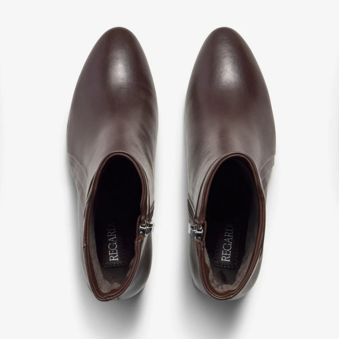 Regarde Le Ciel MILLIE Brown Leather Ankle Boots