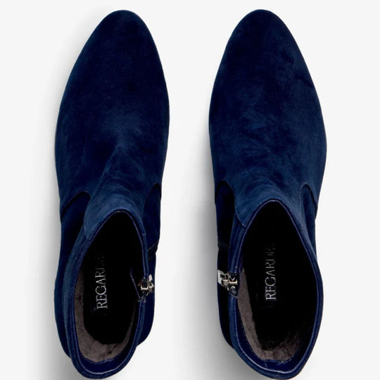 Regarde Le Ciel MILLIE Navy Suede Ankle Boots