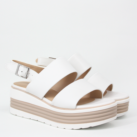 Regarde Le Ciel SHEYLA White Platform Sandals