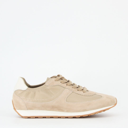 SAN REMO Beige Leather Trainers