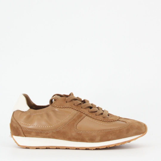SAN REMO Caramel Leather Trainers