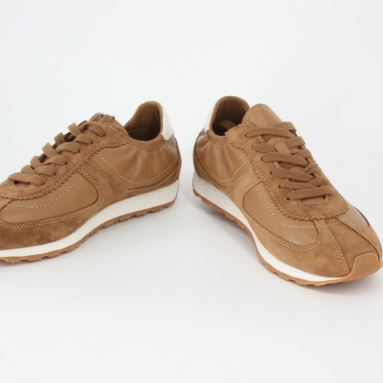 SAN REMO Caramel Leather Trainers