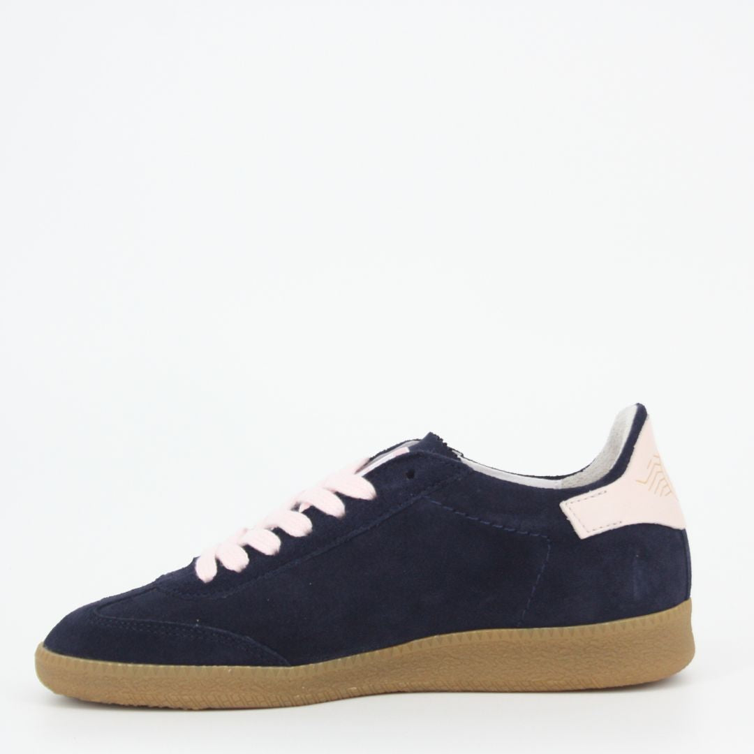 SMR23 ASLAN Navy & Pink Suede Trainers