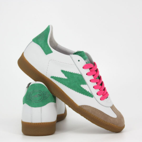 SMR23 ASLAN Green & White Trainers