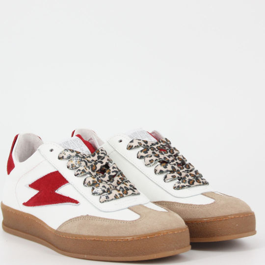 SMR23 RISY Red & White Trainers