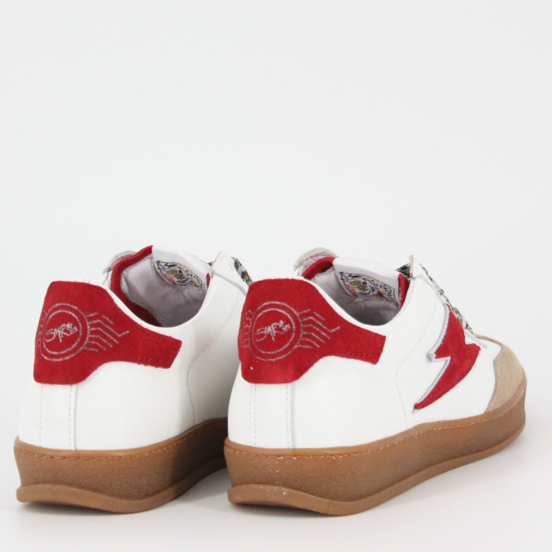 SMR23 RISY Red & White Trainers