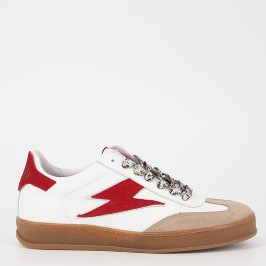 SMR23 RISY Red & White Trainers