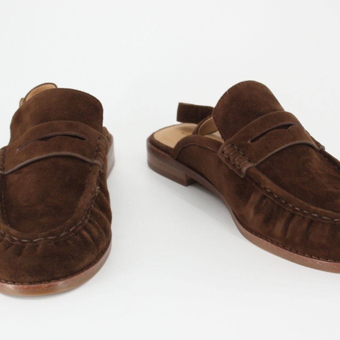 San Remo PALERMO Chocolate Suede Slingback Loafer