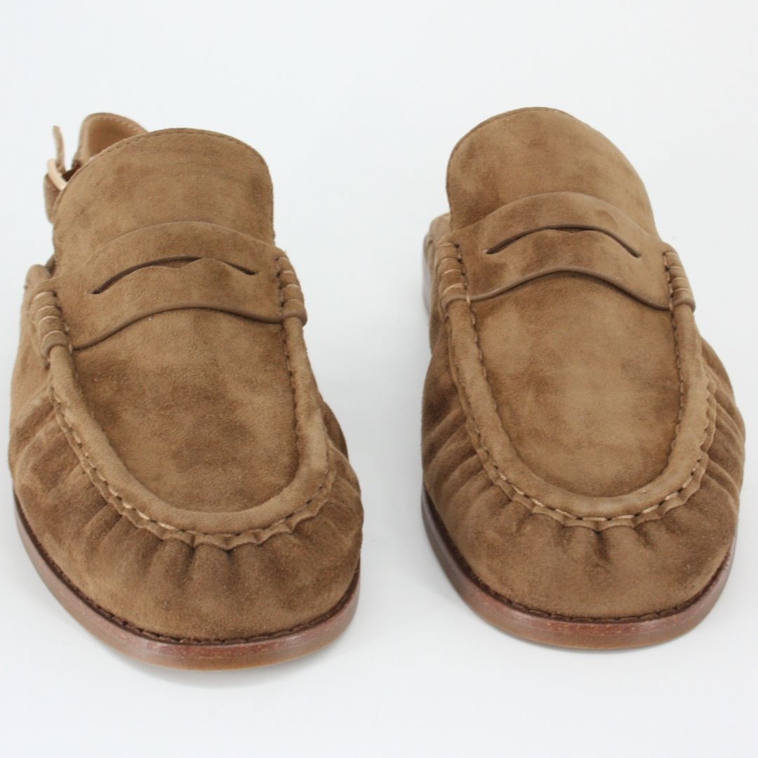 San Remo PALERMO Latte Suede Slingback Loafer