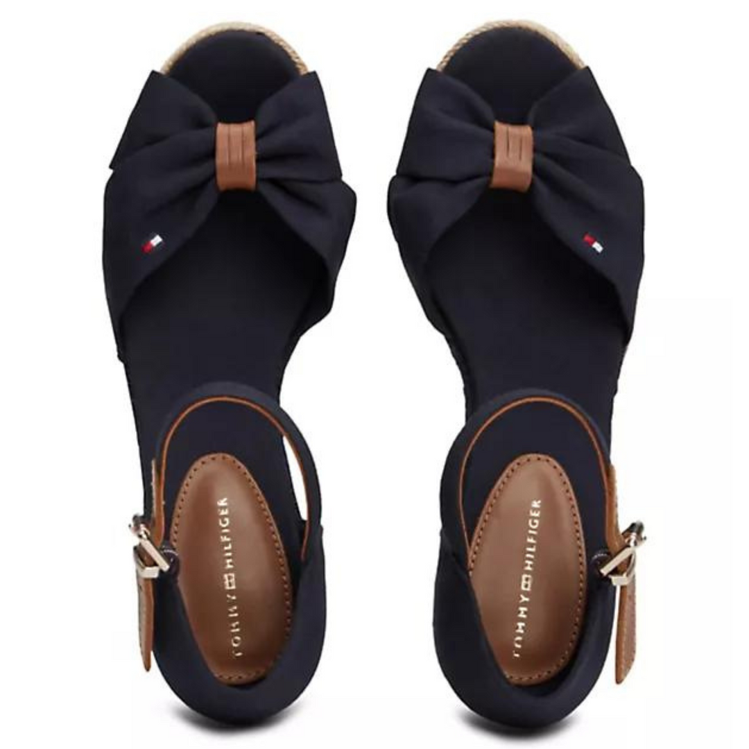 Tommy Hilfiger BASIC Open-Toe Navy Wedges