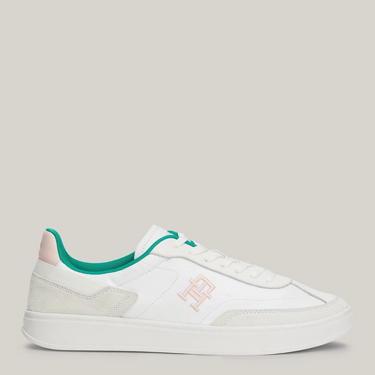 Tommy Hilfiger HERITAGE Green & Pink Court Sneakers