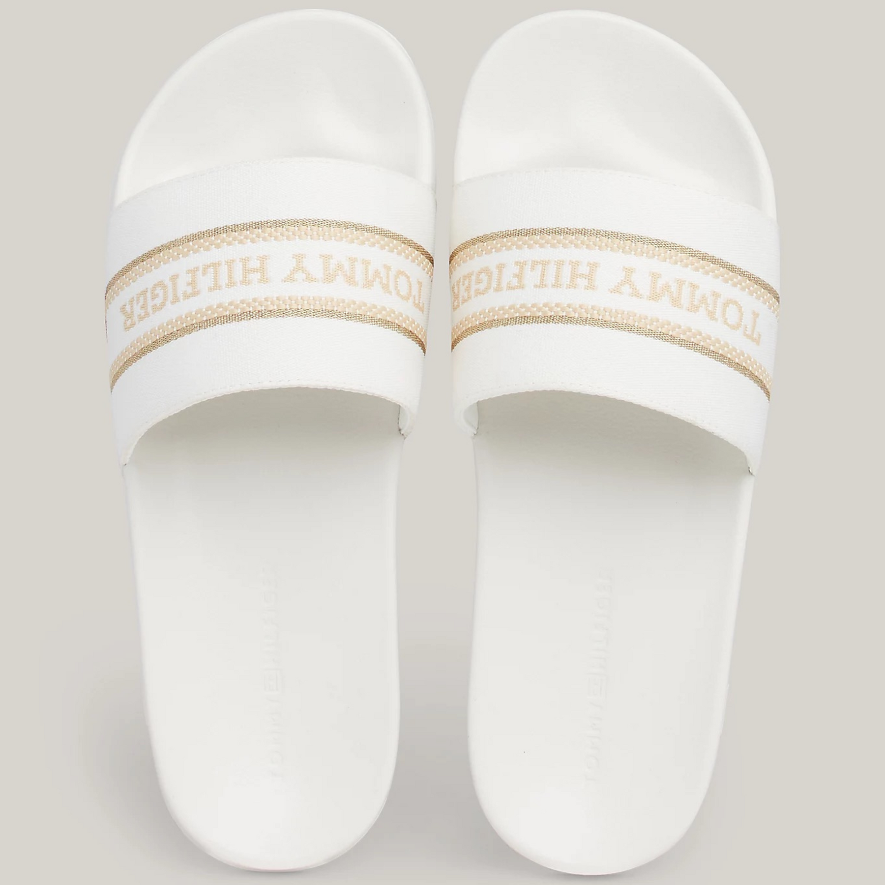 Curved Logo Tommy Hilfiger Glitter Pool Slide Colorful Tommy