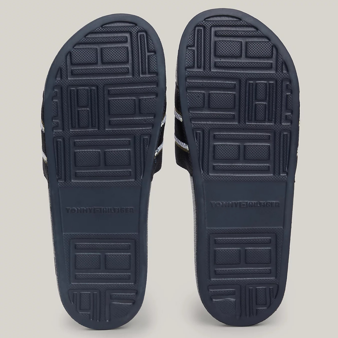 Navy tommy hilfiger sliders sales