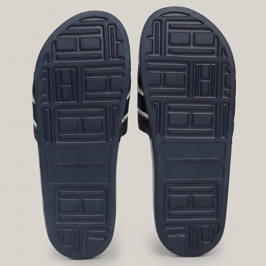 Tommy Hilfiger LOGO STRAP Webbing Navy Pool Slides