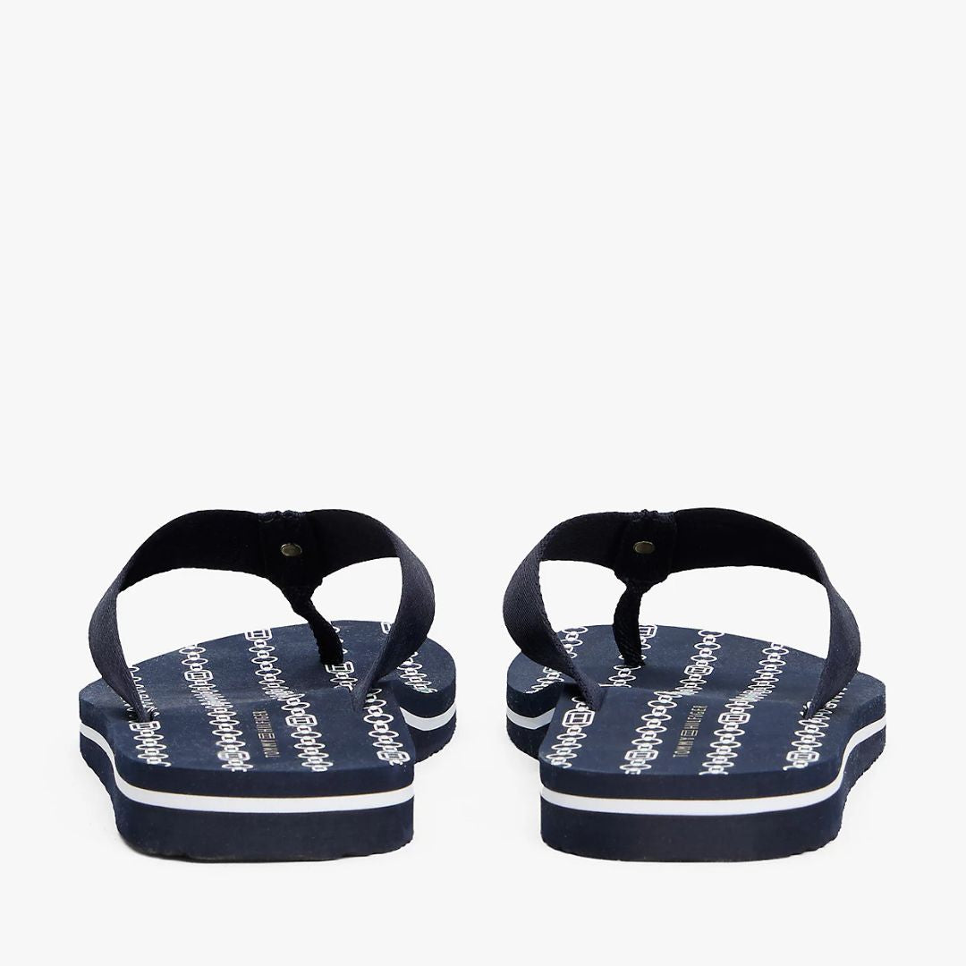 Tommy Hilfiger Monogram WEBBING Logo Navy Flip-Flops