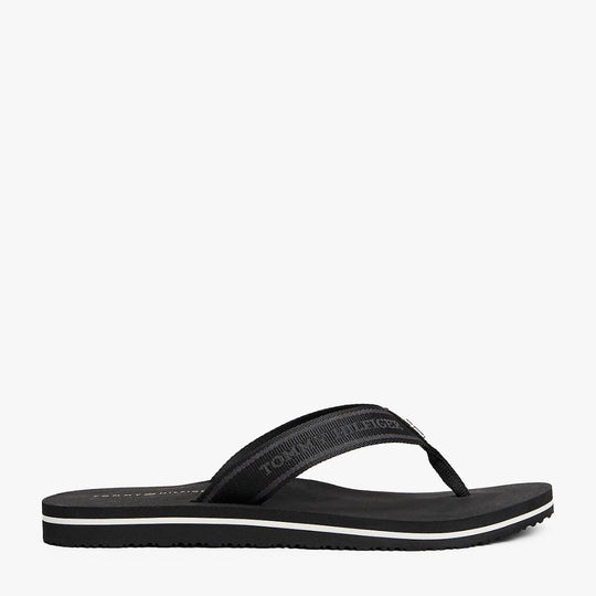 Tommy Hilfiger WEBBING Tonal Logo Black Flip-Flops