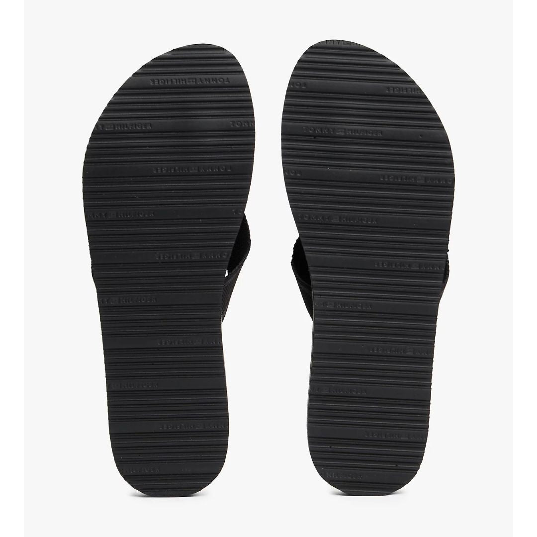 Tommy Hilfiger WEBBING Tonal Logo Black Flip-Flops