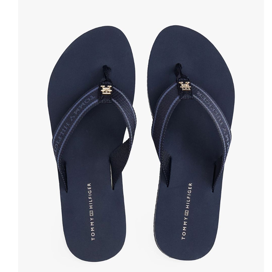 Tommy Hilfiger WEBBING Tonal Logo Navy Flip-Flops