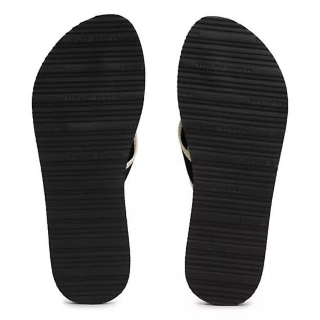 Tommy Hilfiger Webbing Pool Slide Black Flip-Flops