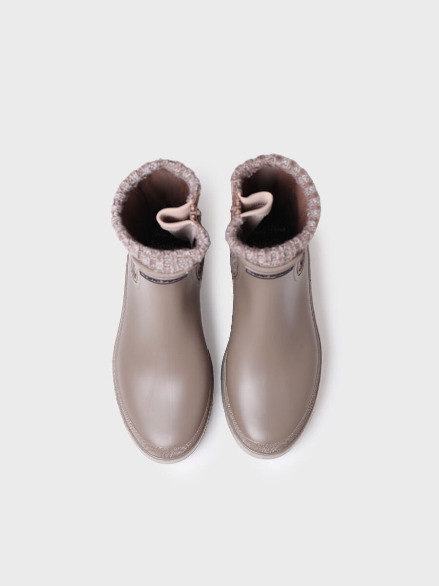 Toni Pons CAMOS Taupe Sock Welly Boots