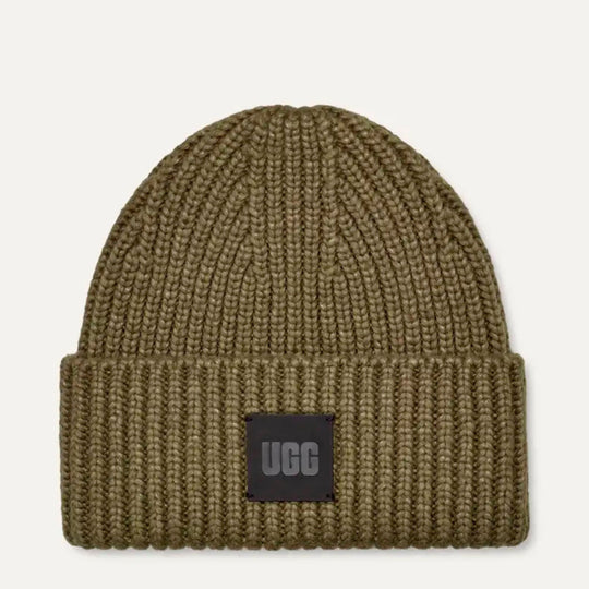 UGG Burnt Olive Chunky Rib Beanie