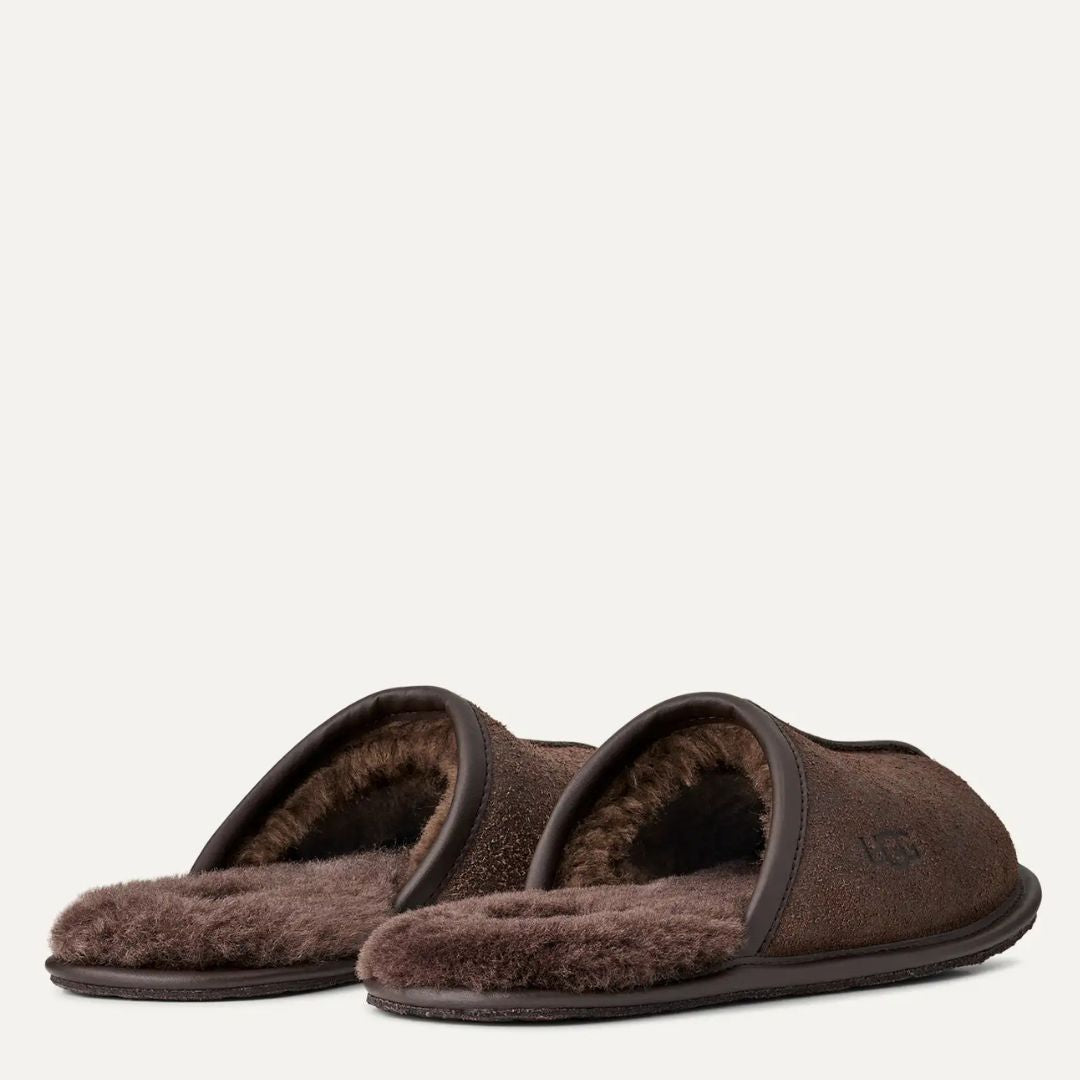 UGG MENS Scuff Leather Distressed Dusted Cocoa Slippers