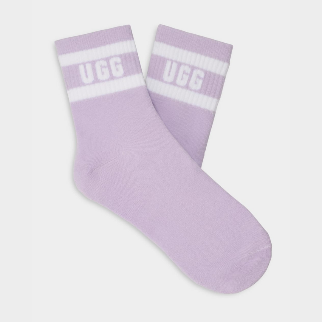 Ugg DIERSON LOGO Quarter Sock White/Lilac