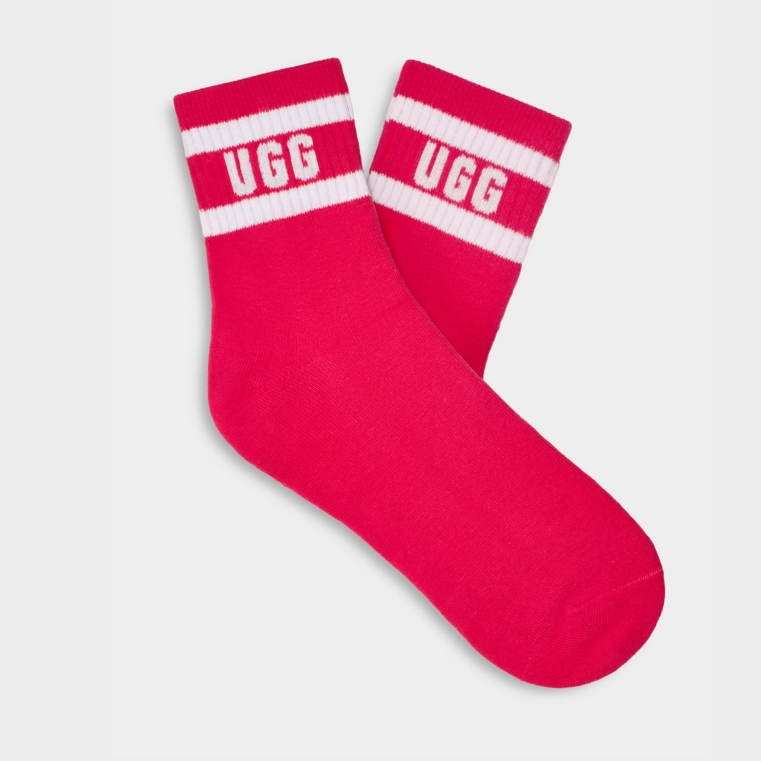 Ugg DIERSON LOGO Quarter Sock White/Pink Glow