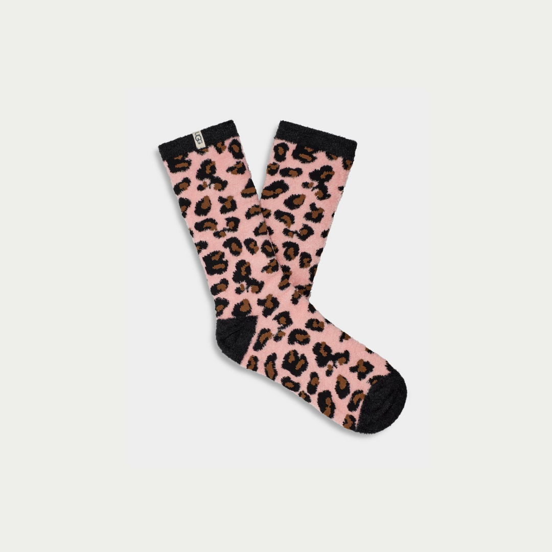 Ugg LESLIE Graphic Crew Sock Leopard