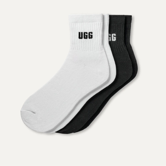Ugg QUINLAN  Logo Quarter 2 Pack Socks