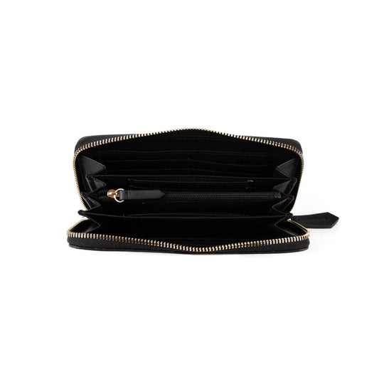 Valentino DIVINA Black & Gold Zip Around Wallet