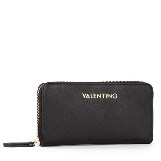 Valentino DIVINA Black & Gold Zip Around Wallet