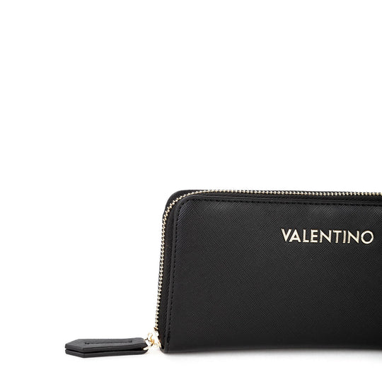 Valentino DIVINA Black & Gold Zip Around Wallet