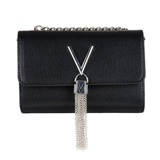 Valentino DIVINA Black Chain Crossbody Bag