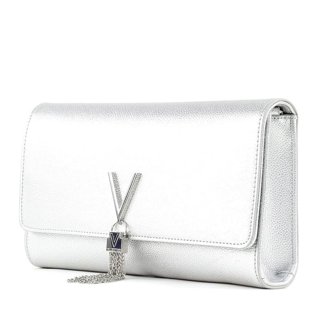 Valentino DIVINA SA Silver Chain Large Crossbody Bag